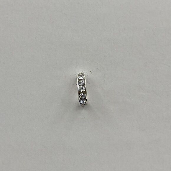 Sterling silver half moon earrings 925 - Picture 2 of 2